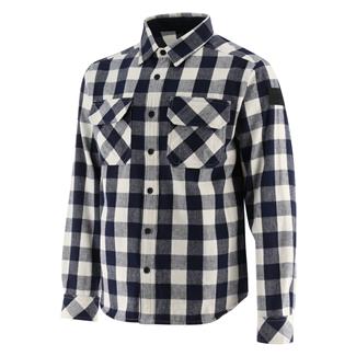 Men's CAT Buffalo Check Overshirt Navy / White