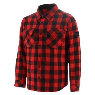 Men's CAT Buffalo Check Overshirt Red / Black