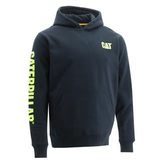 Men's CAT Trademark Banner Hoodie Eclipse / Hi-Vis Yellow