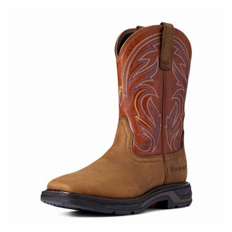 Men's Ariat Workhog XT Cottonwood Boots Dark Earth Brick