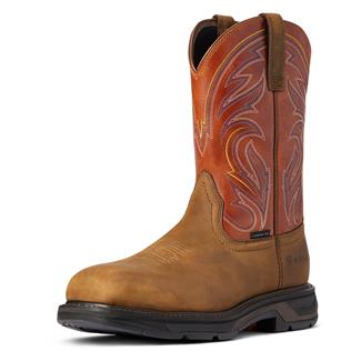 Men's Ariat Workhog XT Cottonwood Carbon Toe Boots Dark Earth Brick