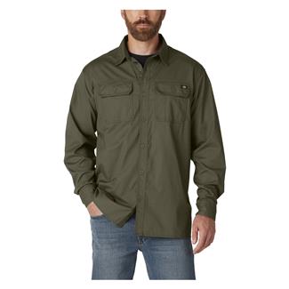 Men's Dickies Flex Ripstop Long Sleeve Shirt Military Green