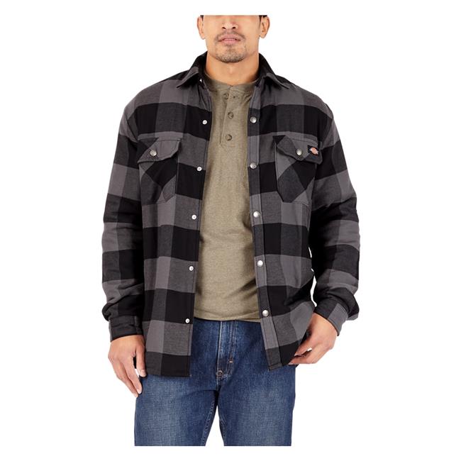 Sherpa Collar Dickies Buffalo Plaid Jacket Dickies Flannel Sherpa