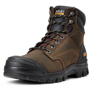 Men's Ariat 6" Treadfast Waterproof Boots Dark Brown
