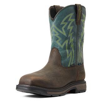 Men's Ariat Workhog XT BOA Composite Toe Waterproof Boots Bruin Brown / Dark Forest