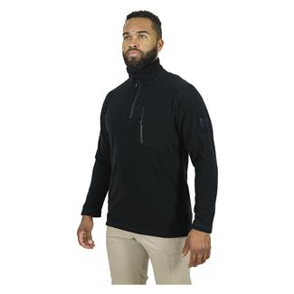 Men's Mission Made Quarter Zip Fleece Pullover Black