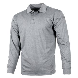 Men's Propper EdgeTec Long Sleeve Polo Heather Gray