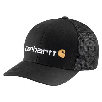 Carhartt Fitted Canvas Mesh Back Graphic Hat Black