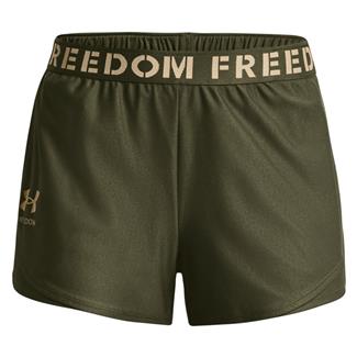 Women's Under Armour New Freedom Playup Shorts Marine OD Green
