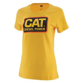 Women's CAT Diesel Power T-Shirt Yellow