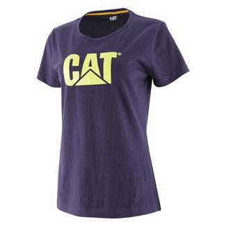 Women's CAT Trademark Logo T-Shirt Purple Velvet