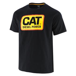 Men's CAT Diesel Power T-Shirt Black-Orange