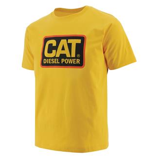 Men's CAT Diesel Power T-Shirt Yellow Orange