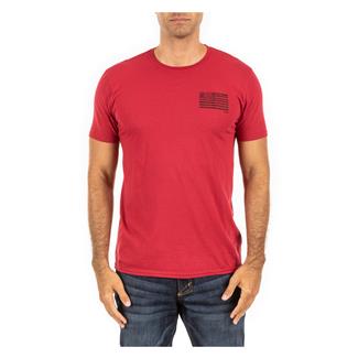 Men's 5.11 American Flag Sticks T-Shirt Merlot