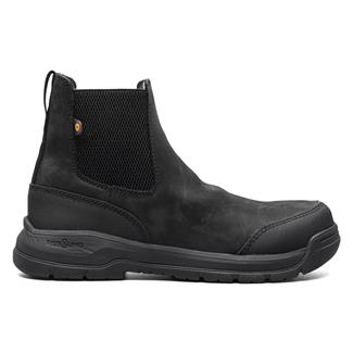 Women's BOGS Shale Leather Chelsea Composite Toe Waterproof Boots Black