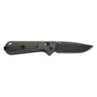 Benchmade Redoubt Overlander Gray / Forrest Green Grip Plain Edge