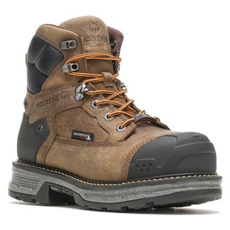 Men's Wolverine 6" Hellcat Heavy Duty Ultraspring Durashocks Composite Toe Boots Chocolate Chip