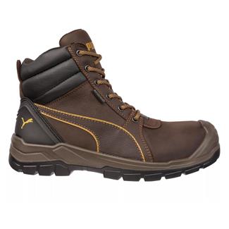 Men's Puma Safety 6" Tornado CTX Fiberglass Toe Waterproof Boots Brown / Orange