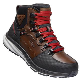 Men's Keen Utility Red Hook Mid Waterproof Boots Tobacco / Black