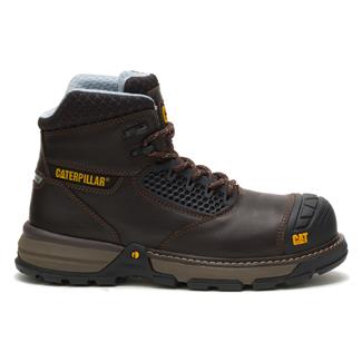 Men's CAT Excavator Superlite Cool Carbon Toe Boots Dark Brown