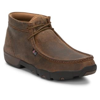 Men's Justin Original Work Boots Cappie Dark Brown