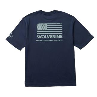 Men's Wolverine Traditional Fit T-Shirt Navy / Flag