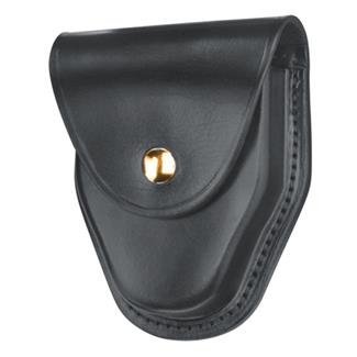 Gould & Goodrich ASP and Hiatt Handcuff Case with Brass Hardware Plain Black