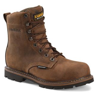 Men's Carolina 8" Installer Steel Toe Waterproof Boots Brown