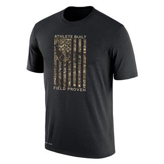 Men's Nike Camo Flag Dri-Fit Cotton T-Shirt Black