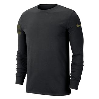 Men's Nike Dri-Fit Cotton Long Sleeve T-Shirt Black
