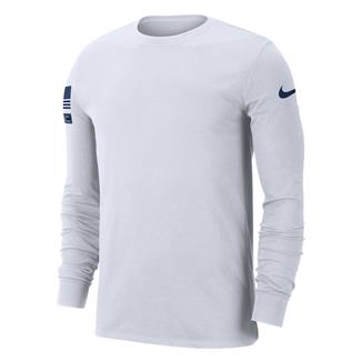 Men's Nike Dri-Fit Cotton Long Sleeve T-Shirt White
