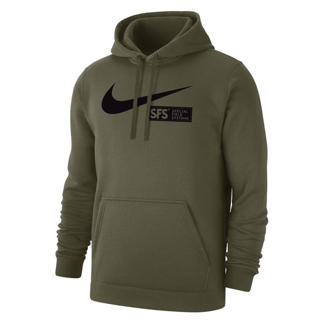 Men's Nike Swoosh Club Fleece PO Hoodie | Tactical Gear Superstore | TacticalGear.com