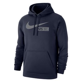 Men's Nike Swoosh Club Fleece PO Hoodie Navy