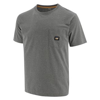 Men's CAT Label Pocket T-Shirt Dark Heather Gray