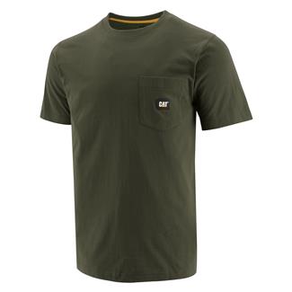 Men's CAT Label Pocket T-Shirt Army Moss