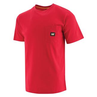 Men's CAT Label Pocket T-Shirt Hot Red