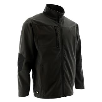 Men's CAT Grid Fleece Bonded Softshell Jacket Black