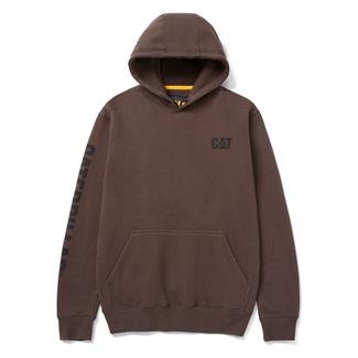 Men's CAT Trademark Banner Hoodie Coffee Bean