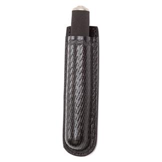Gould & Goodrich Leather Baton Holder Black Basket Weave