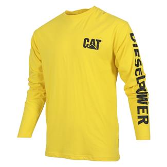 Men's CAT Diesel Power Long Sleeve T-Shirt Yellow