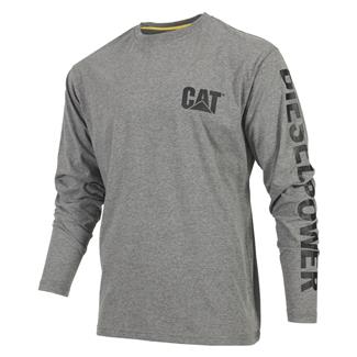 Men's CAT Diesel Power Long Sleeve T-Shirt Gray