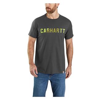Men's Carhartt Force Midweight Block Logo Graphic T-Shirt Carbon Heather