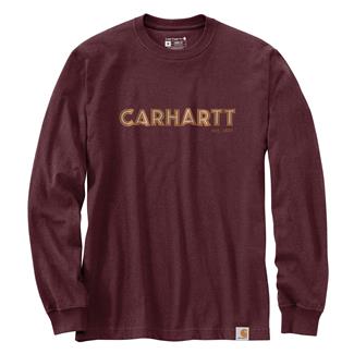 Men's Carhartt Loose Fit Long Sleeve Logo Graphic Pocket T-Shirt Port