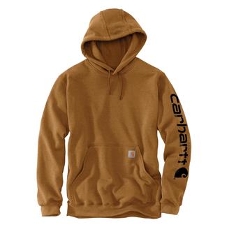 Men's Carhartt Loose Fit Midweight Logo Hoodie Carhartt Brown