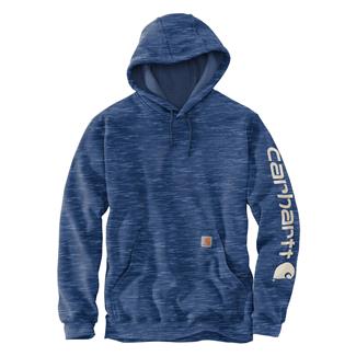 Men's Carhartt Loose Fit Midweight Logo Hoodie Lakeshore Heather Space-Dye