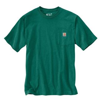 Men's Carhartt Loose Fit Heavyweight Pocket T-Shirt Cadmium Green Heather