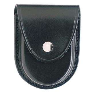 Gould & Goodrich Round Bottom Handcuff Case with Nickel Hardware Black Hi-Gloss