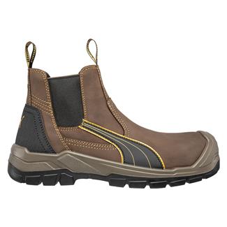 Men's Puma Safety Tanami Mid Composite Toe Waterproof Boots Brown