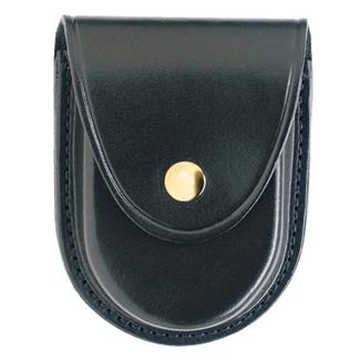 Gould & Goodrich Round Bottom Handcuff Case with Brass Hardware Hi-Gloss Black