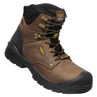 Men's Keen Utility 6" Independence Carbon Toe Waterproof Boots Dark Earth / Black